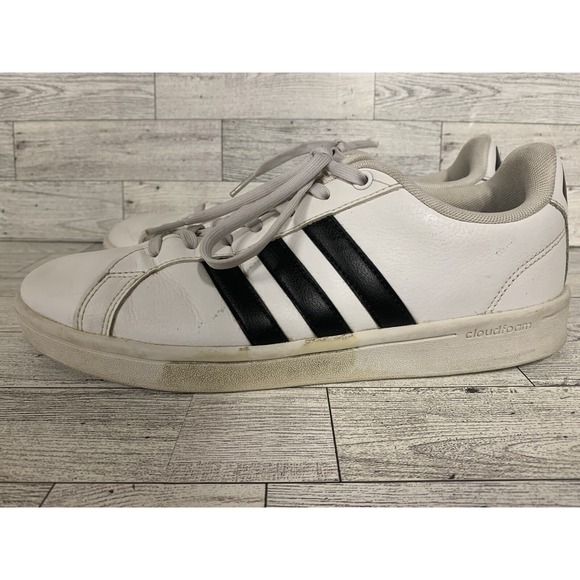Adidas Cloudfoam Advantage Women's White/Black 3 Stripe Shoes Size 8.5 - Picture 5 of 13